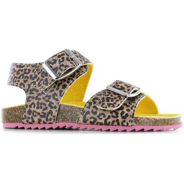 Go Banana's sandalen met panterprint bruin