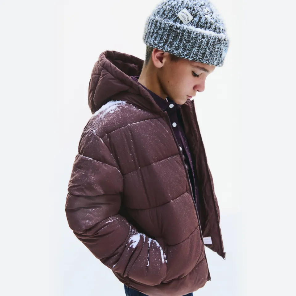 Mango Kids winterjas donkerrood