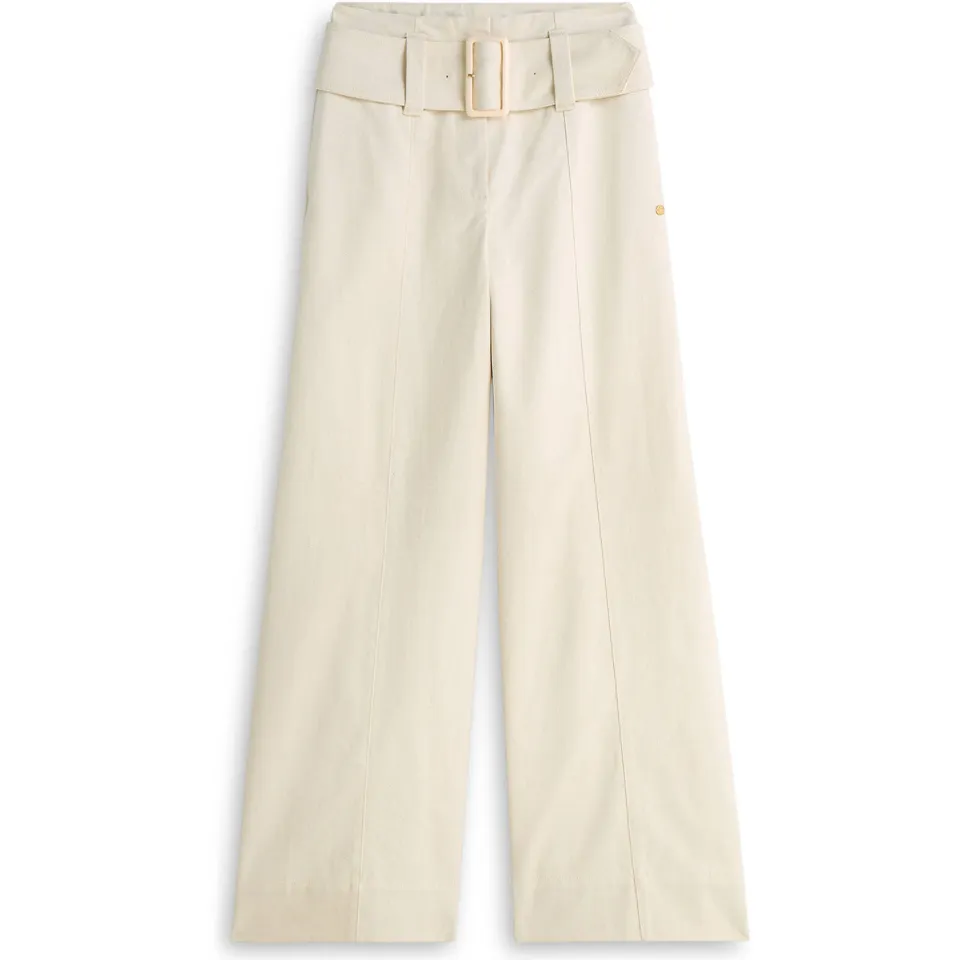 JOSH V wide leg broek met ceintuur - ecru, foto 4