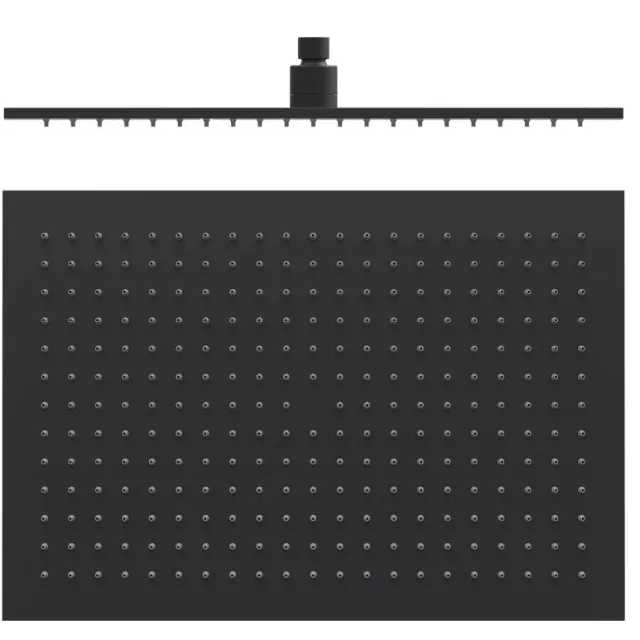 Tres hoofddouche plafonduitloop mat zwart