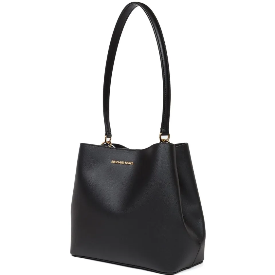 MICHAEL Michael Kors Pratt buckethandtas zwart, foto 3