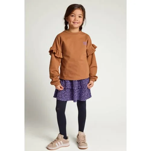 LOOXS little strokenrok met peplum en panterprint paars, foto 2
