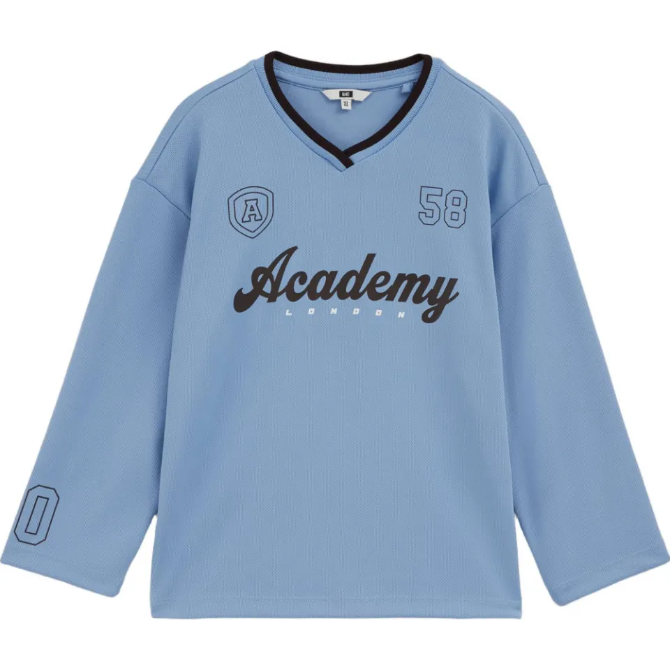 WE Fashion longsleeve met tekst lichtblauw, foto 2