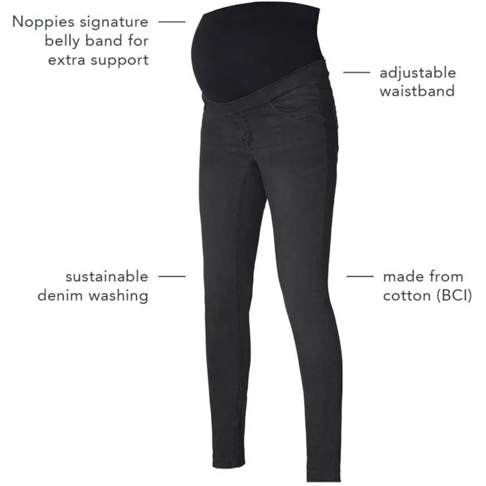 Noppies maternity zwangerschaps jegging Ella black denim, foto 3