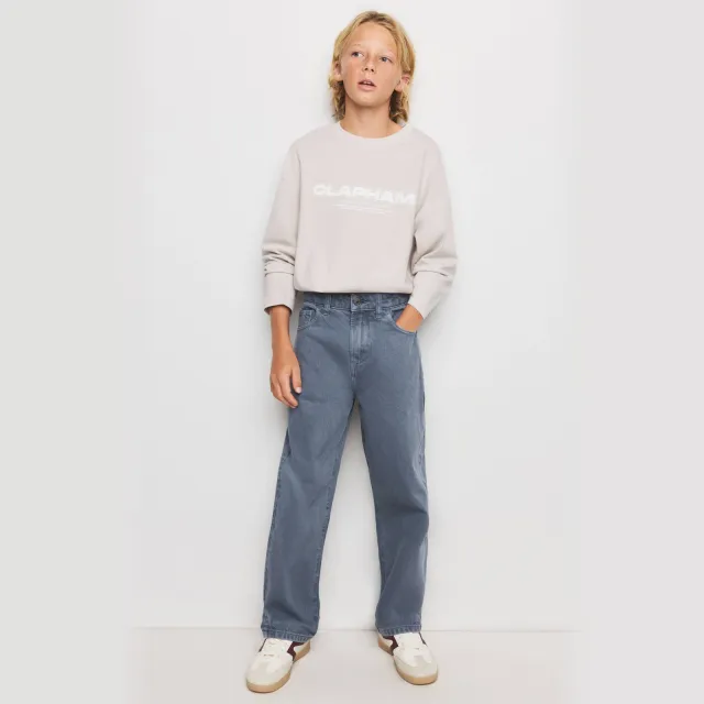 Mango Kids straight leg jeans - blauw Middenblauw