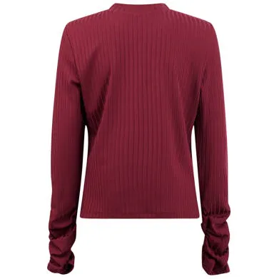 Shoeby longsleeve donkerrood, foto 3