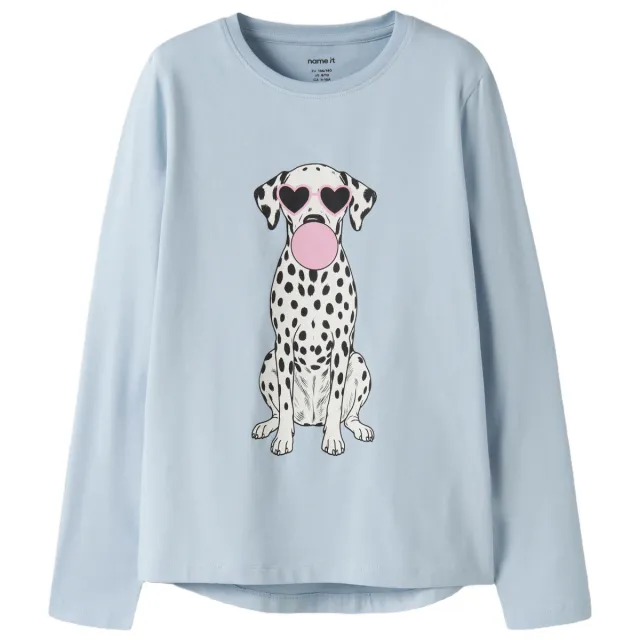 NAME IT rechtvallende longsleeve blauw