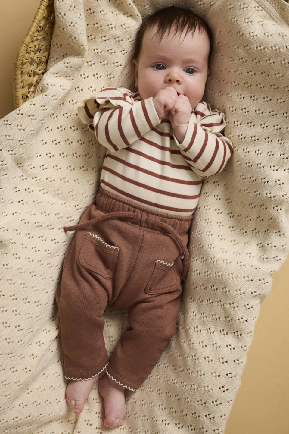 Lil' Atelier joggingbroek bruin Brique