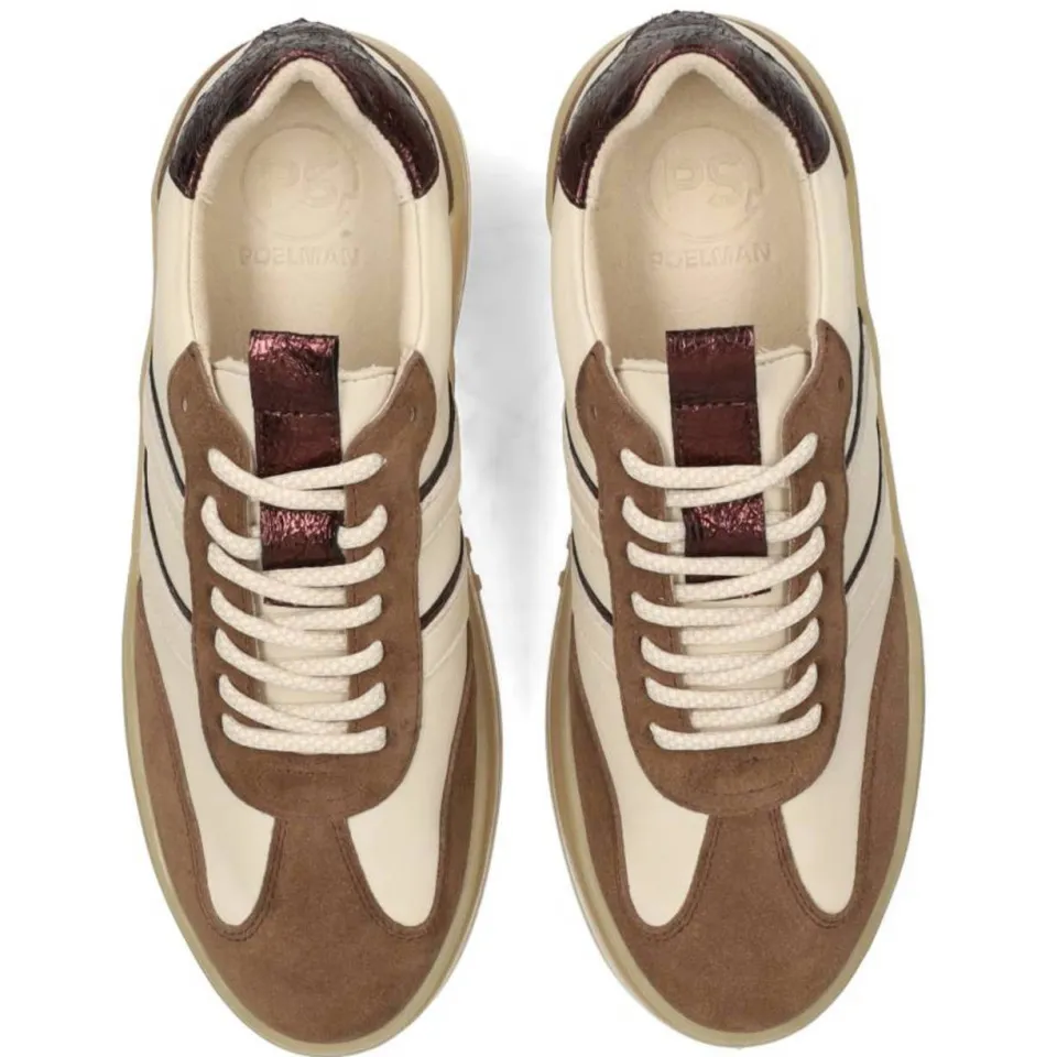 Poelman Anemone leren sneakers taupe/beige, foto 2