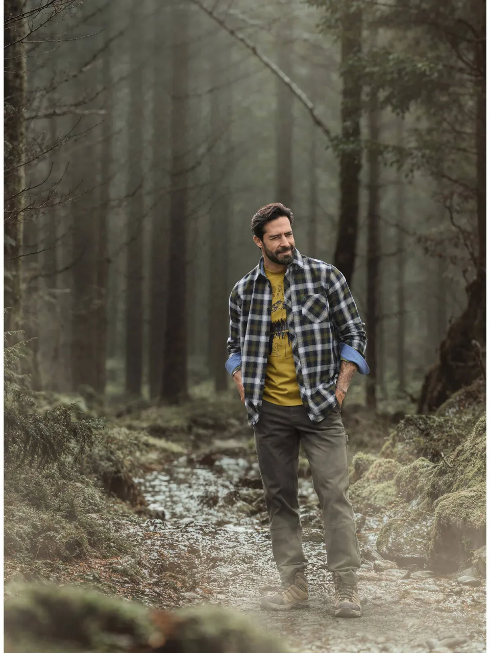 Jan Vanderstorm +FIT Collectie loose casual overhemd Plus donkerblauw, foto 5