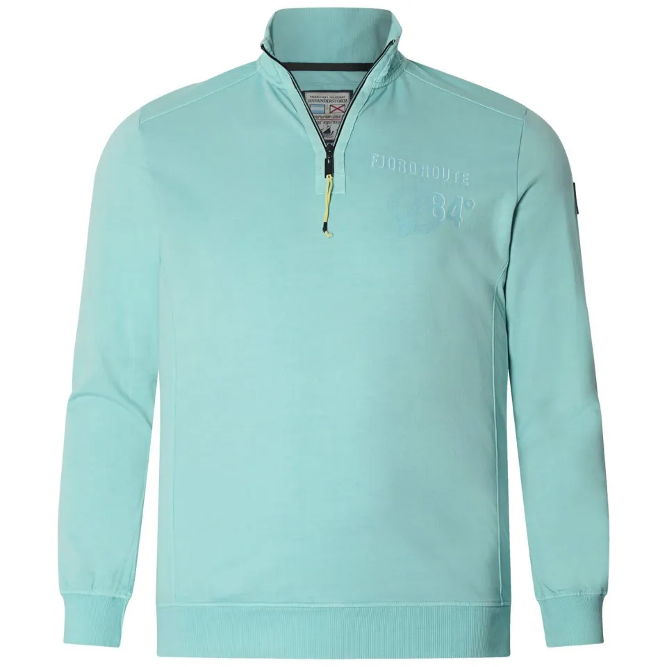 Jan Vanderstorm +FIT Collectie sweater Plus Size ANSBERT turquoise, foto 2