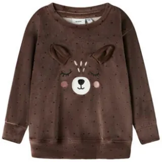 GUPPY BABY sweater met stippen - bruin Meisjes Polyester Ronde hals Printopdruk
