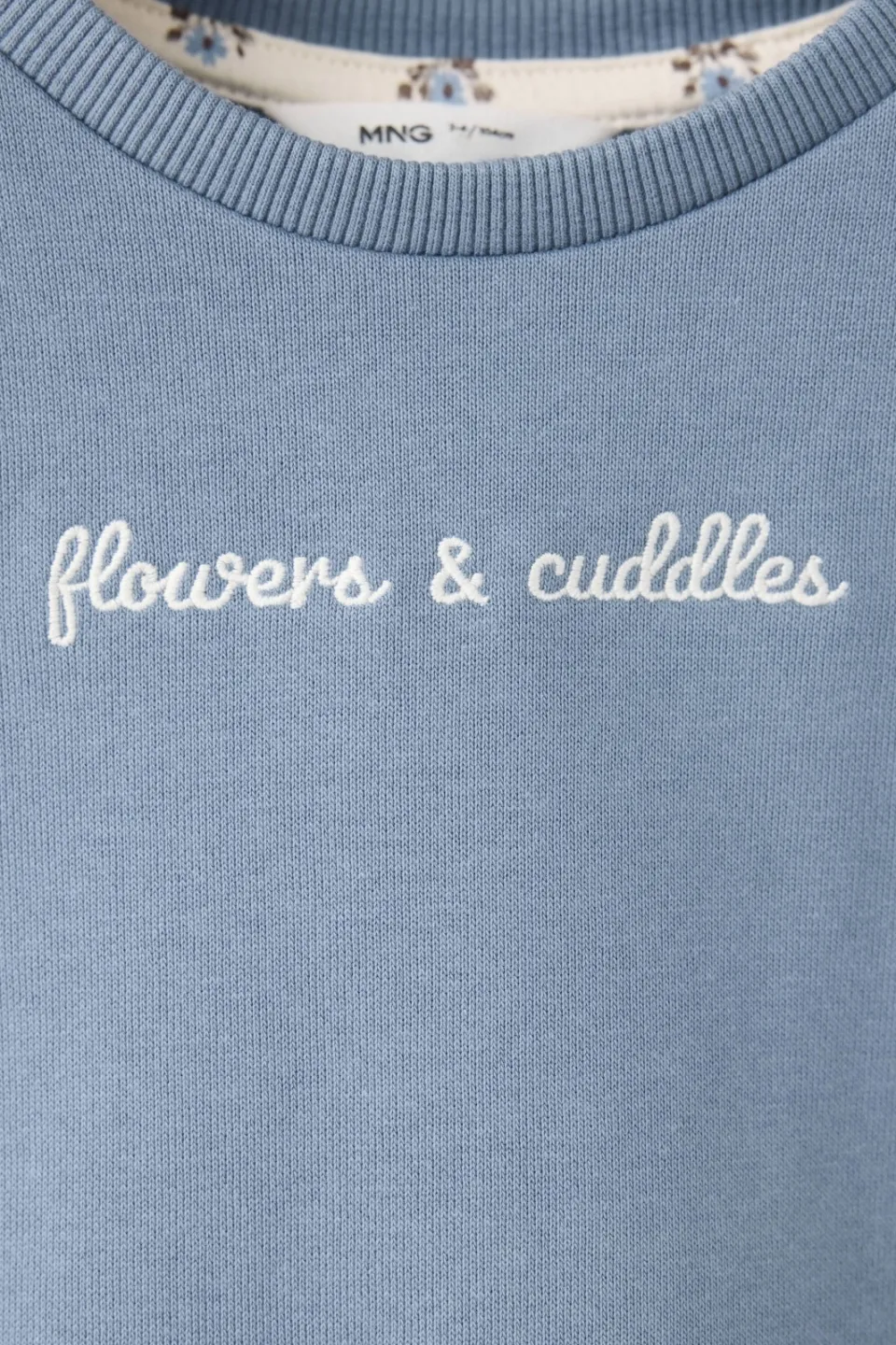 Mango Kids sweatshirt met tekst blauw, foto 5