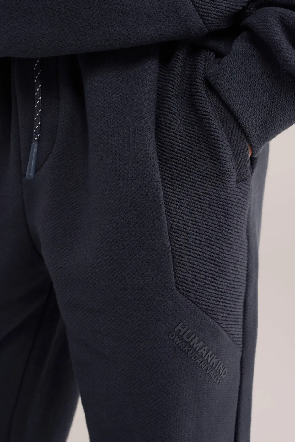 WE Fashion tapered joggingbroek donkerblauw grijs, foto 5
