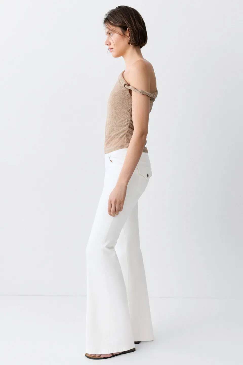 Mango TEEN flared jeans - wit, foto 3