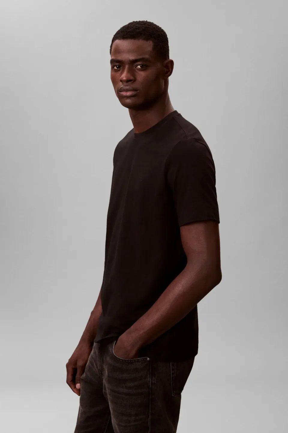 Calvin Klein JEANS regular T-shirt zwart, foto 3
