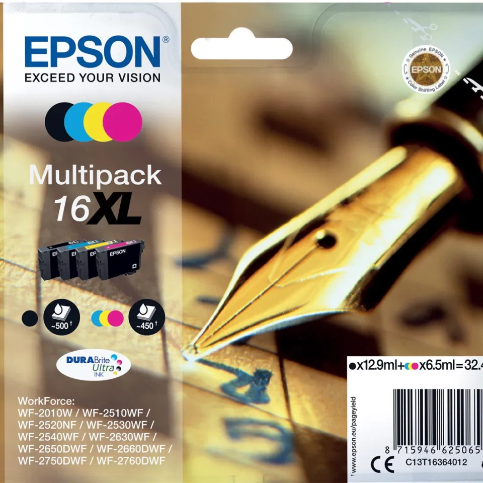 Epson 16XL inktcartridges multipack 4 kleuren, foto 2