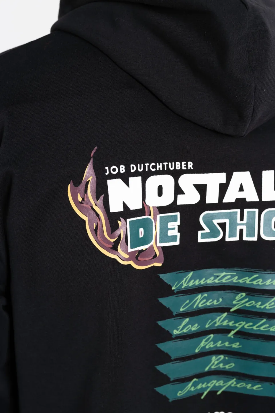 No Way Monday X Job Dutchtuber oversized hoodie met backprint - zwart, foto 7