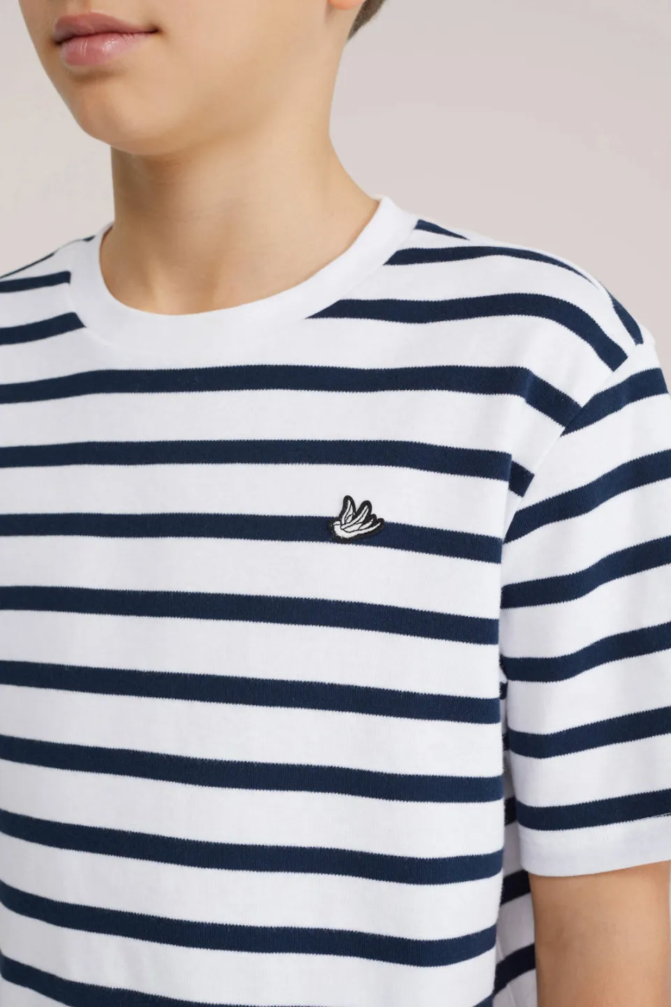 WE Fashion gestreept t-shirt donkerblauw wit, foto 6