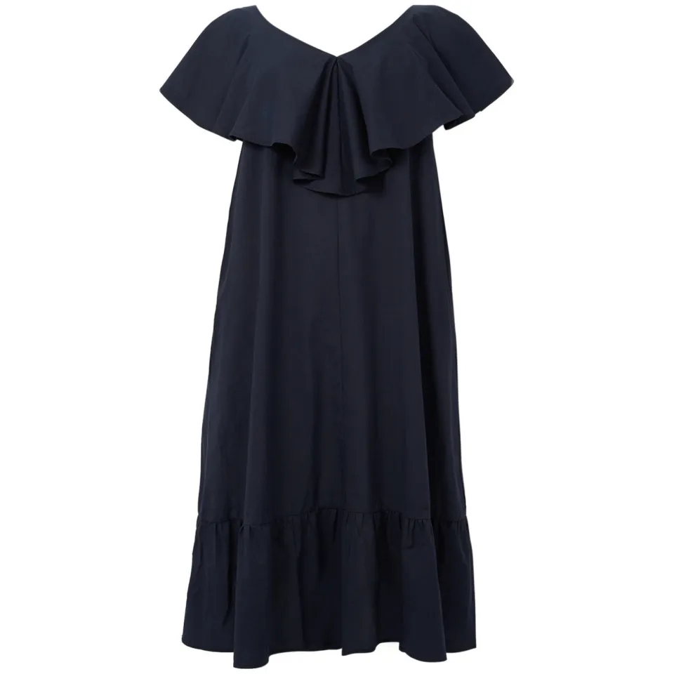 Yoek SOFT jurk met ruches zwart, foto 2