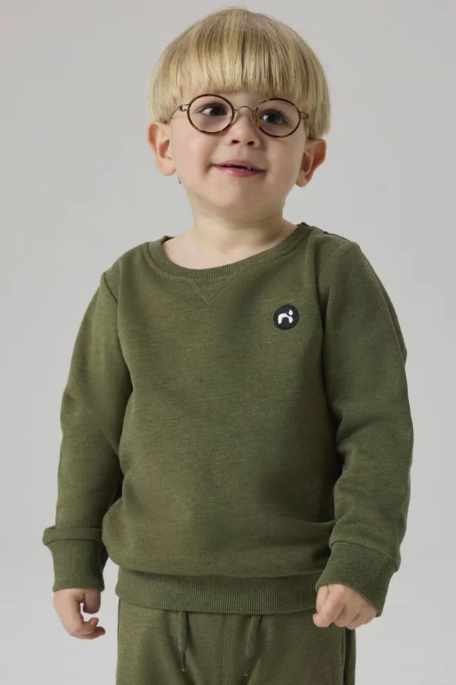 NAME IT MINI sweater NMMVIMO met all over print groen Rifle Green