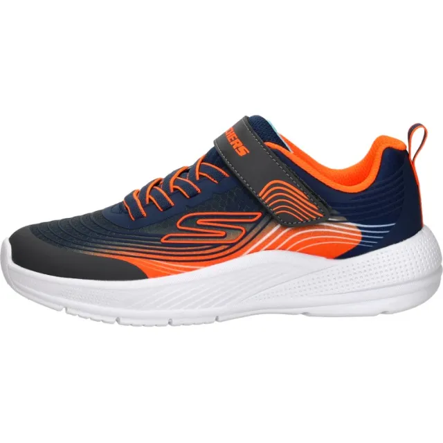 Skechers Microspec Advance sneaker blauw oranje, foto 2