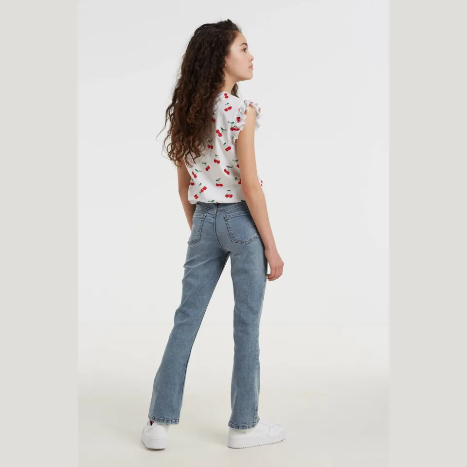 Anytime flared jeans blauw, foto 3