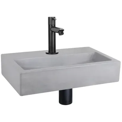 Differnz Fonteinset Mix&match Flat Beton Recht Mat Zwart Grijs