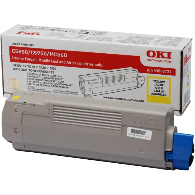 Oki 43865721 Toner Geel