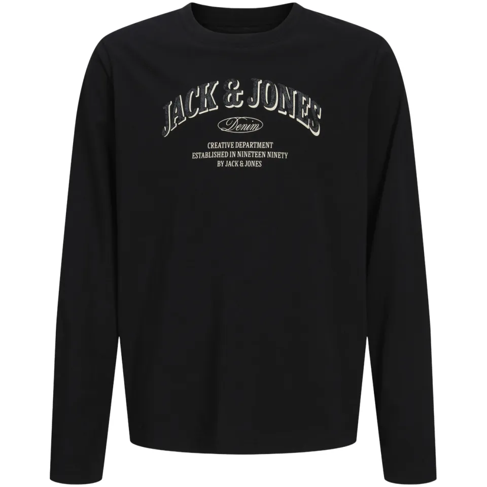 Jack & Jones JJEDENVER longsleeve met logo zwart, foto 2