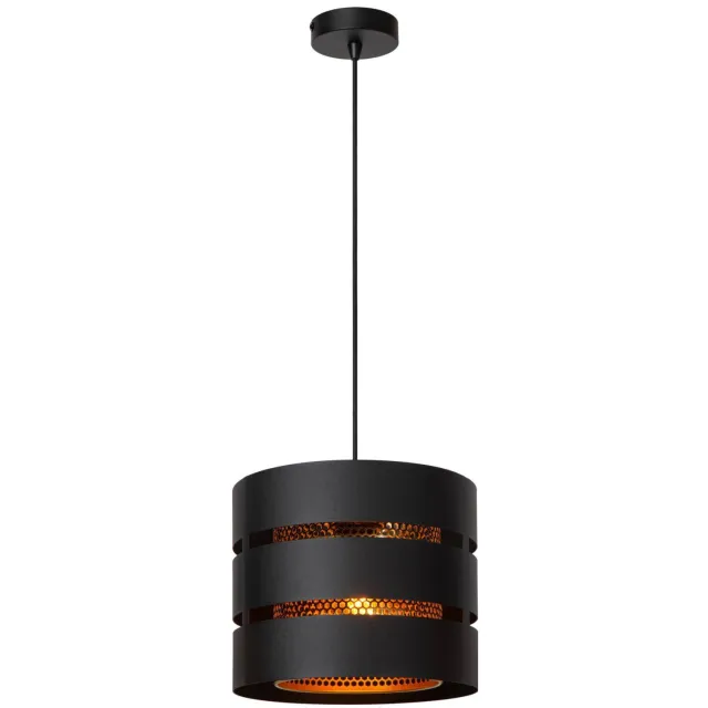 Lucide ROSAS - Hanglamp - Ø26 cm - 1xE27 - Zwart