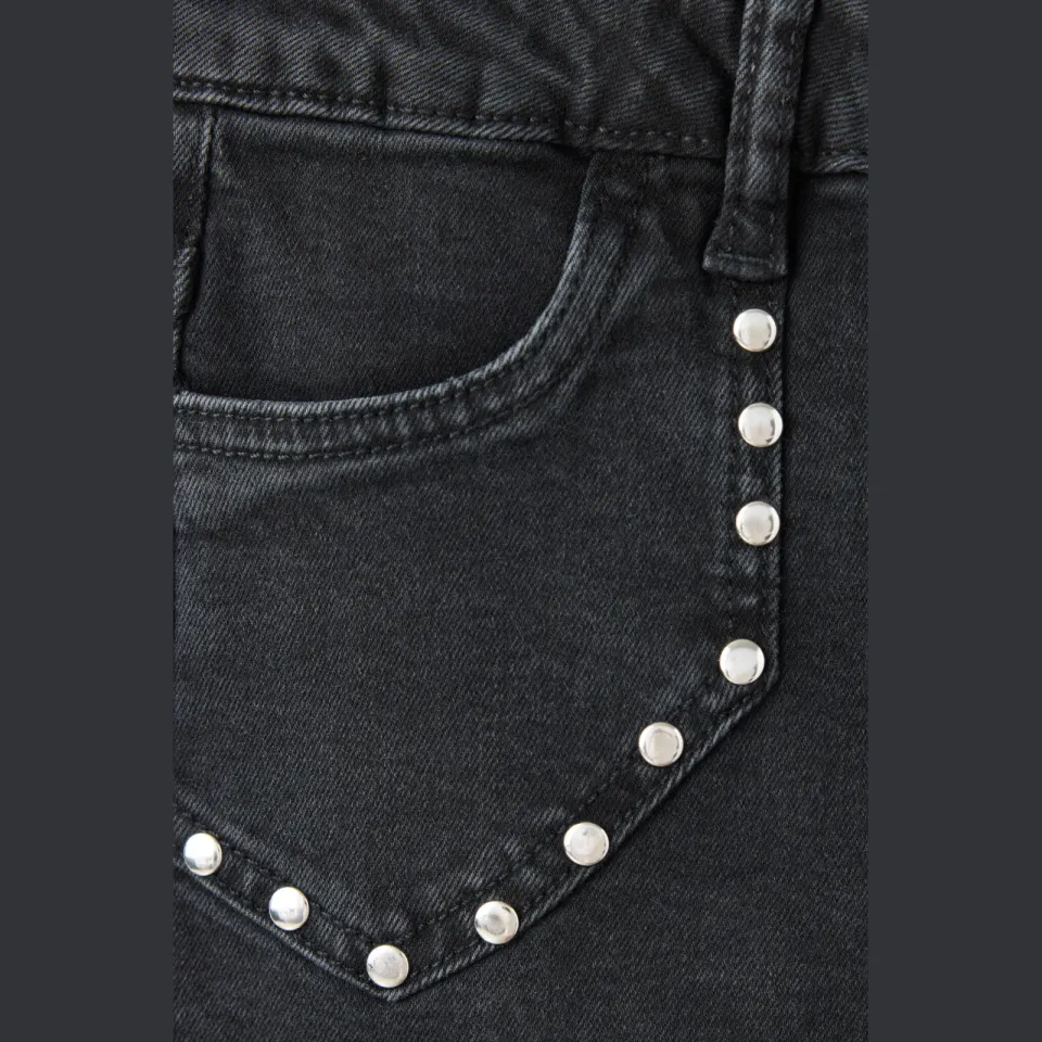 Mango Kids flared jeans met studs - zwart, foto 4