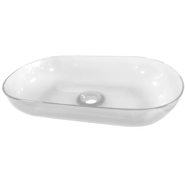 Best Design Waskom Best Design Opbouw 54x34x12 cm Resin Transparant Helder