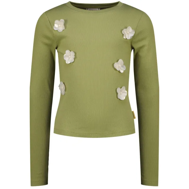 Vingino gebloemde longsleeve groen