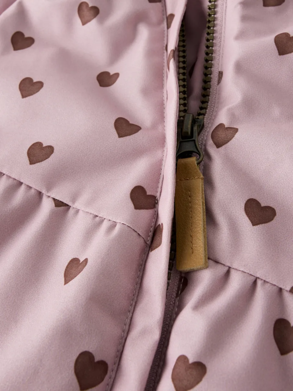 Lil' Atelier Baby winterjas met hartjes roze, foto 7