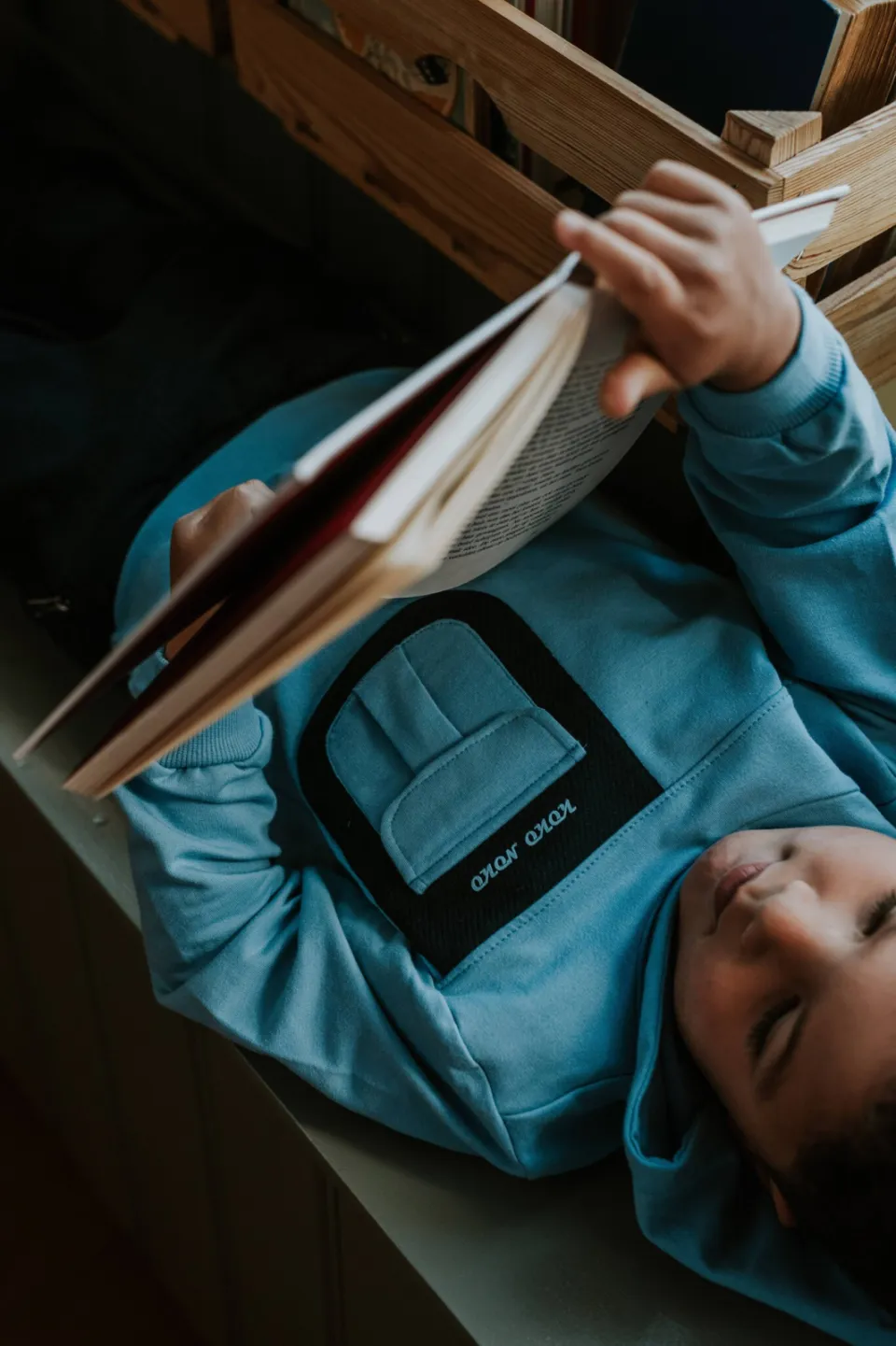 Koko Noko rechtvallende hoodie met print - lichtblauw, foto 8