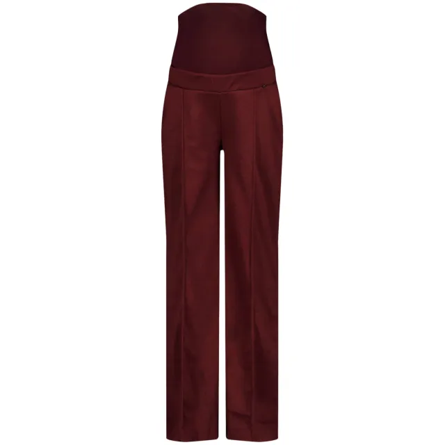 LOVE2WAIT Abby wide leg zwangerschapsbroek donkerrood, foto 2