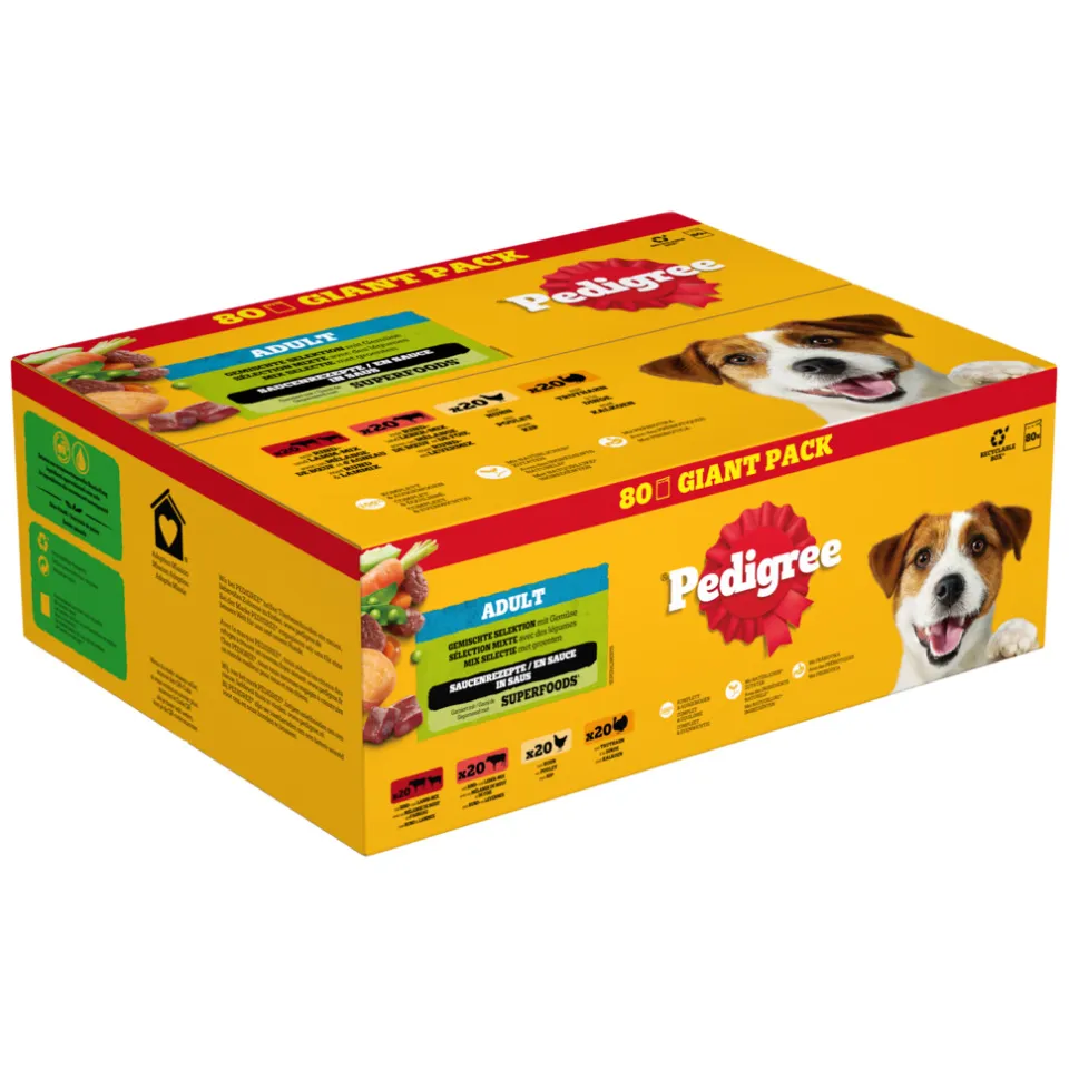 Pedigree Adult Mix Selectie in saus maaltijdzakjes, foto 2