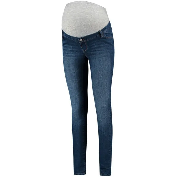 LOVE2WAIT low waist skinny zwangerschapsjeans met katoen donkerblauw, foto 2