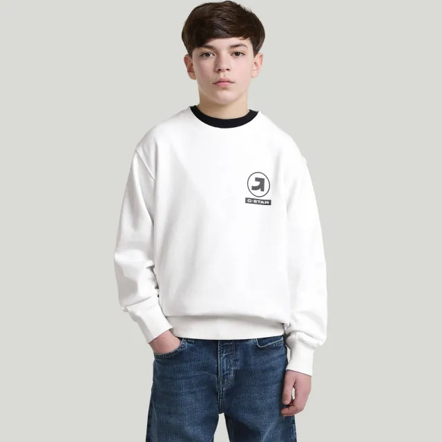 G-Star sweater met backprint - wit
