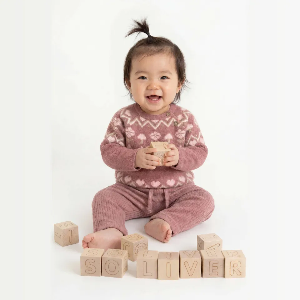 s.Oliver katoenen babybroek oudroze