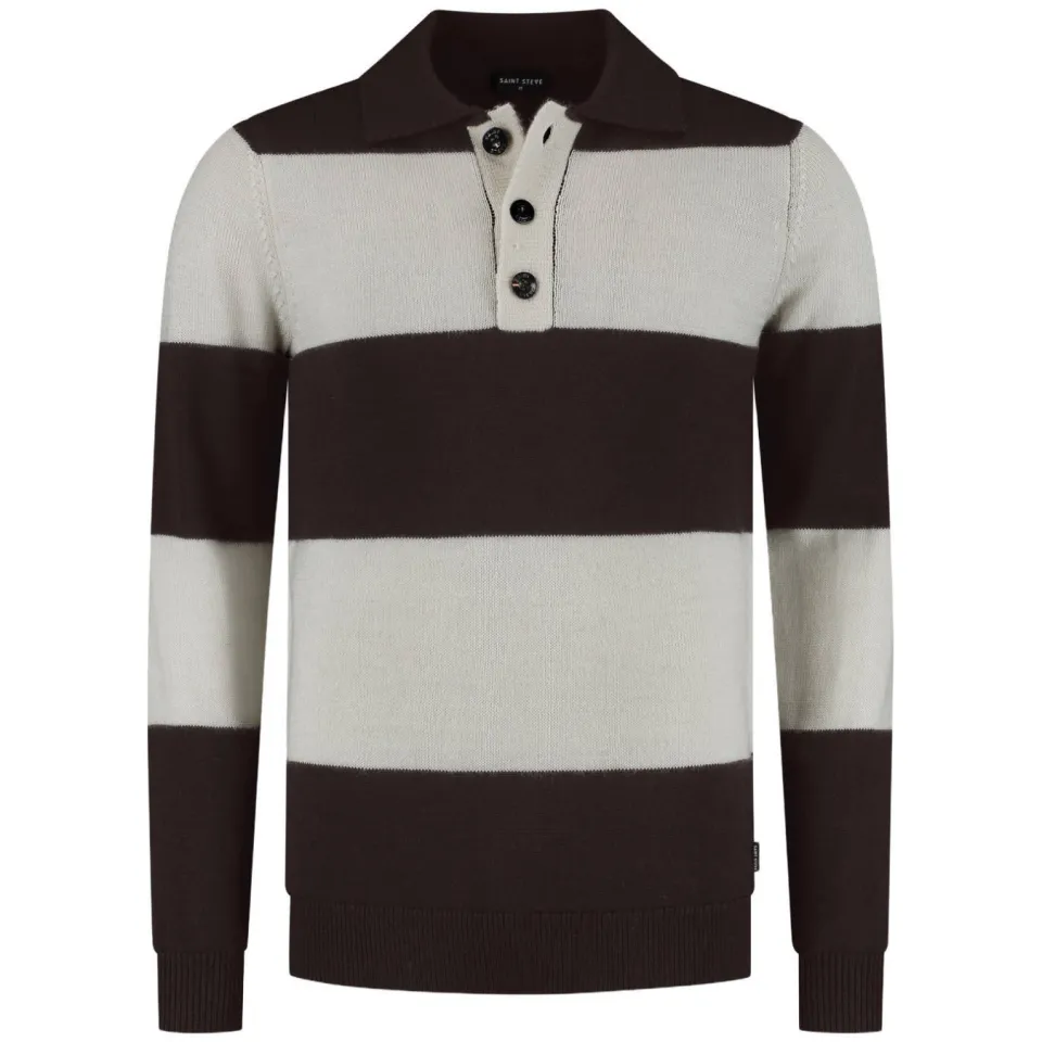 Saint Steve Heren Polo's & T-shirts Harry - Bruin, foto 3