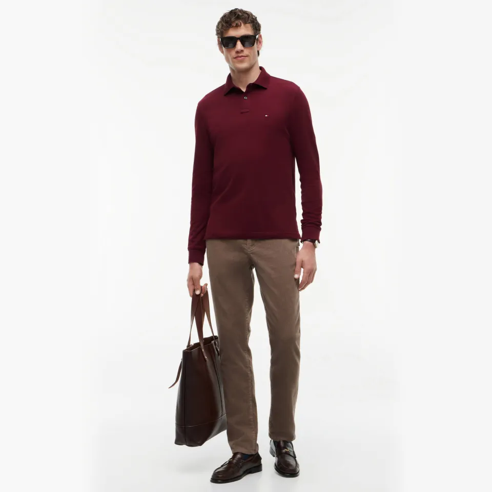 Tommy Hilfiger 1985 regular fit polo - bordeaux, foto 3