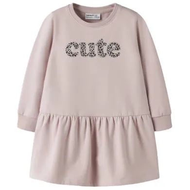 NAME IT MINI midi sweatjurk lichtroze