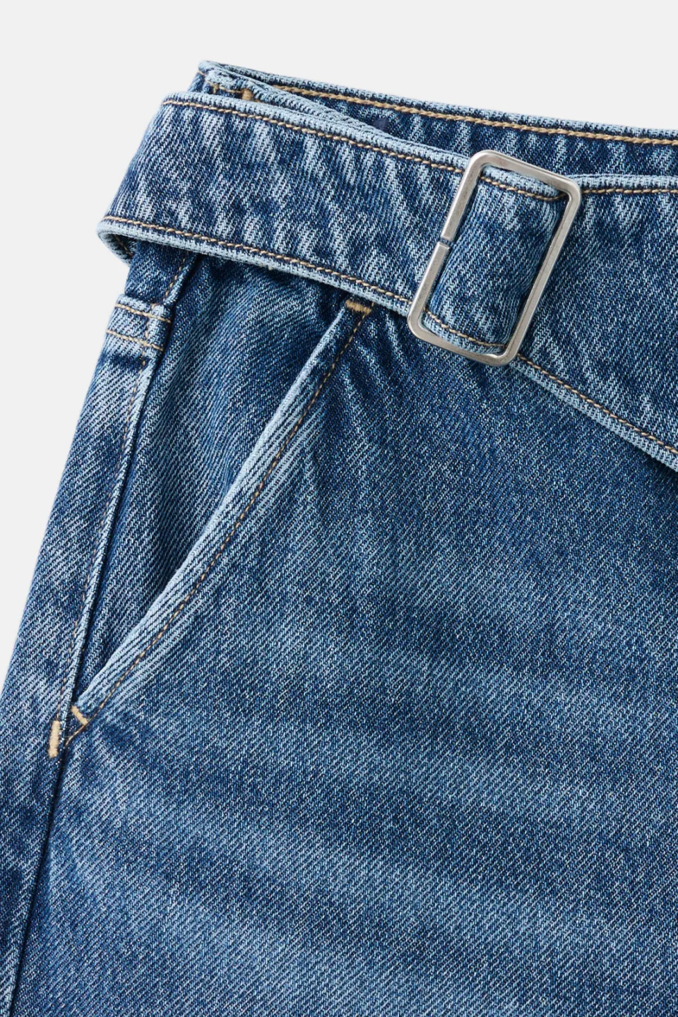 Mango Kids regular waist wide leg jeans - mediumblauw, foto 3