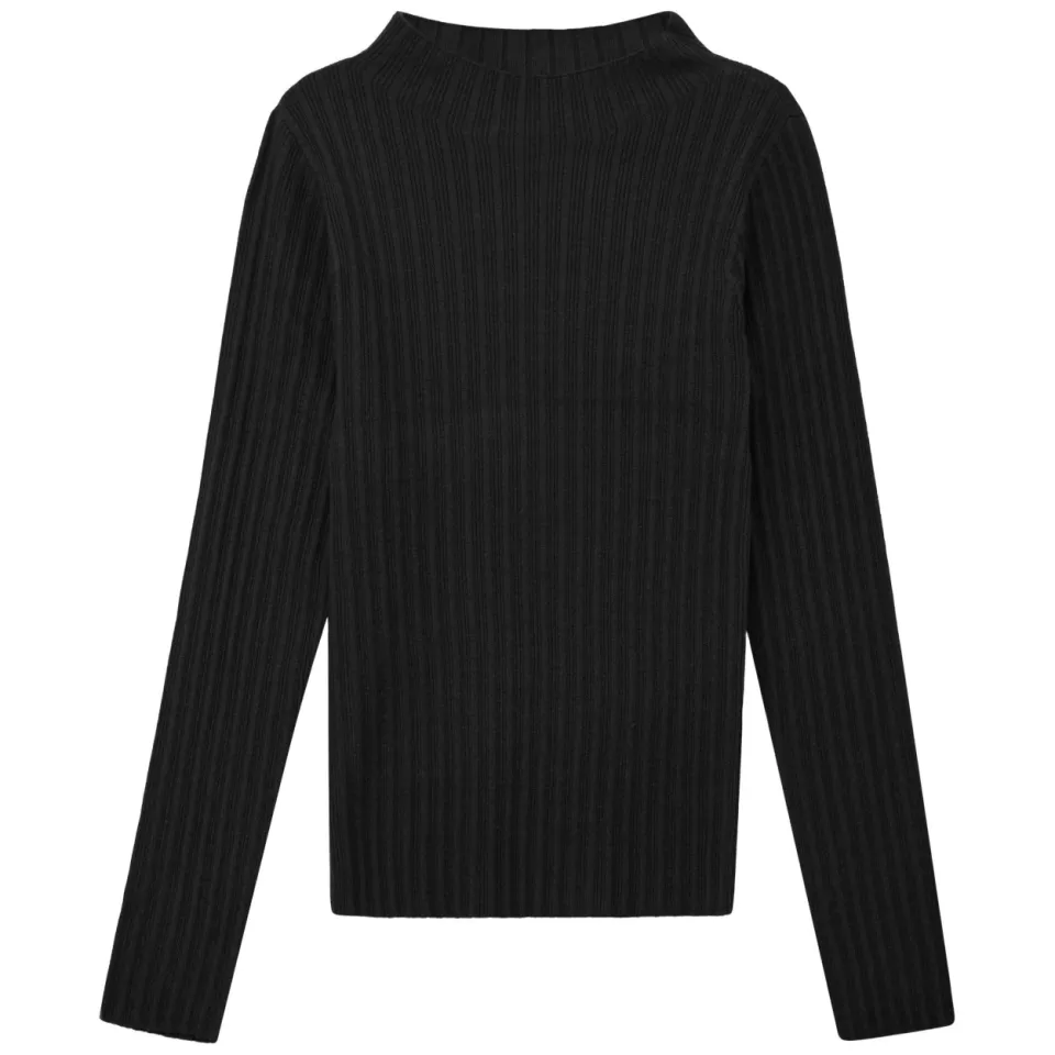 s.Oliver longsleeve met opstaande kraag zwart, foto 2
