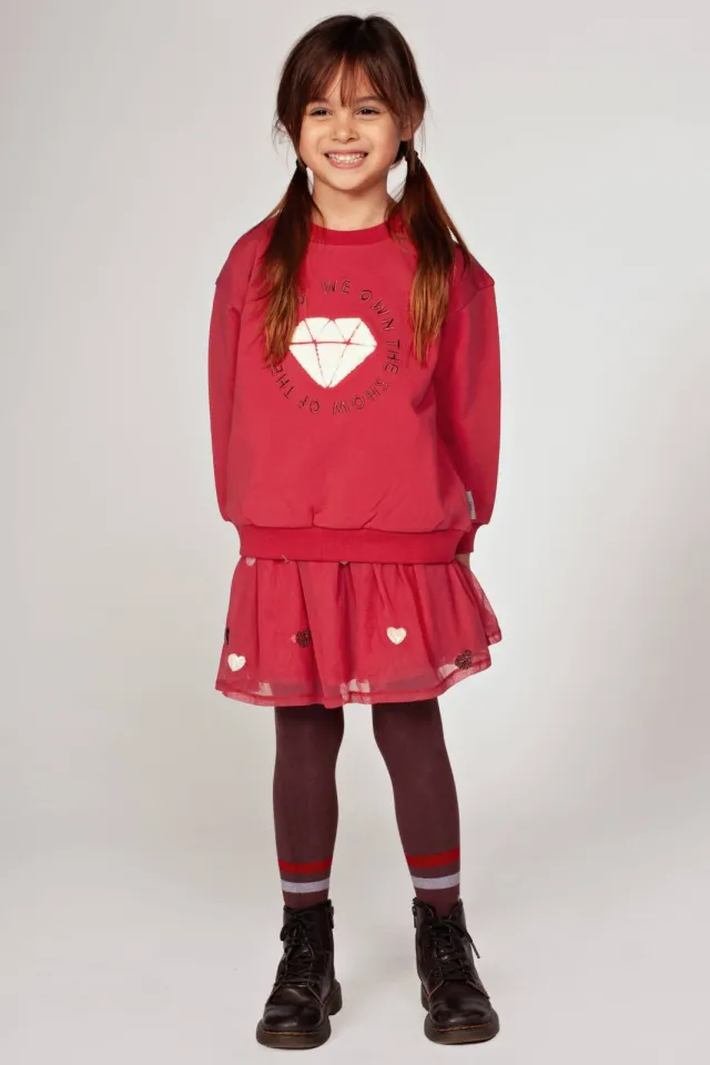 Jubel sweater met print - roze