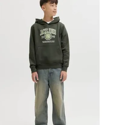 Jack & Jones JUNIOR hoodie donkergroen, foto 3