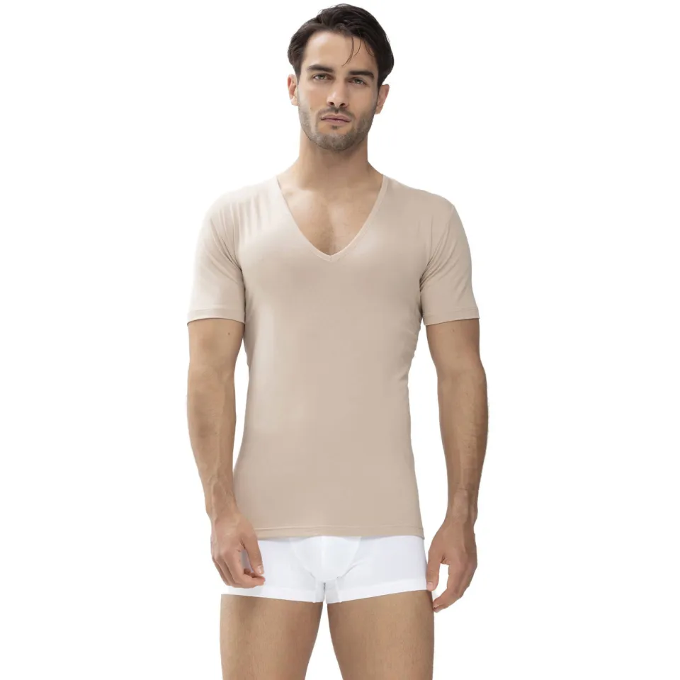 Mey Dry Cotton V-hals ondershirt beige, foto 2