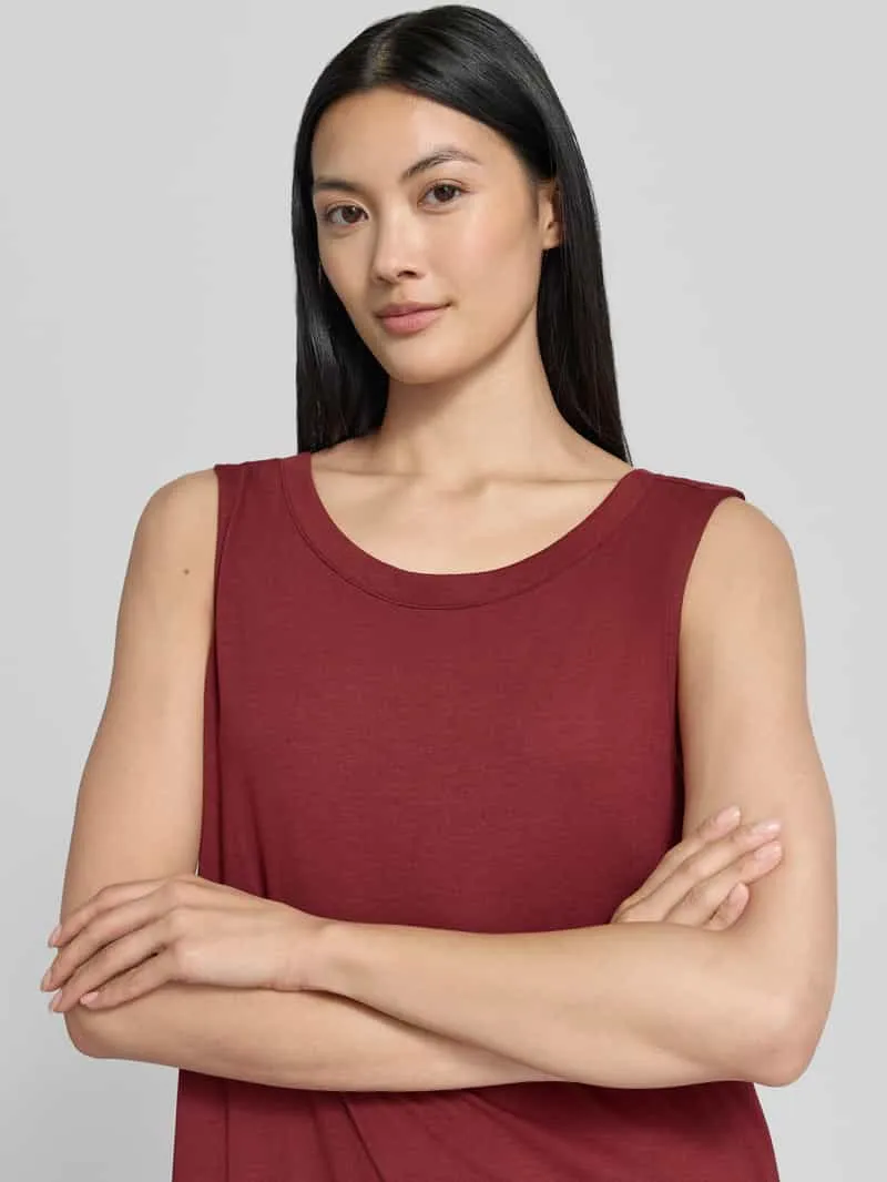 S.Oliver relaxed fit mini jurk donkerrood, foto 6